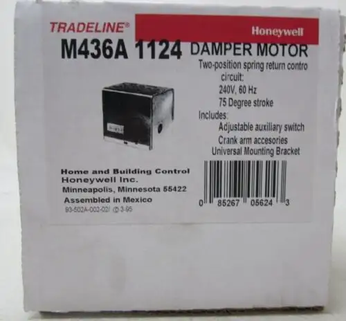 Honeywell M436A1124 240V 60Hz Damper Motor
