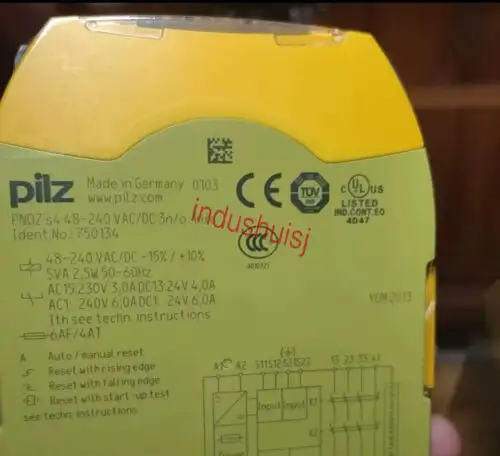 Pilz Pnoz S4 48-240 Vac/Dc 3N/O 1N/C 750134 Safety Relay