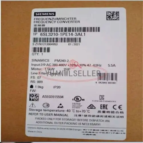 Siemens 6Sl3210-1Pe14-3Al1 Converter