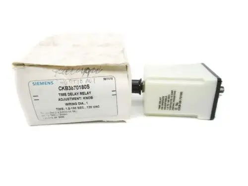 Siemens Ckb3870180S 1.8-180Sec 10A 120Vac