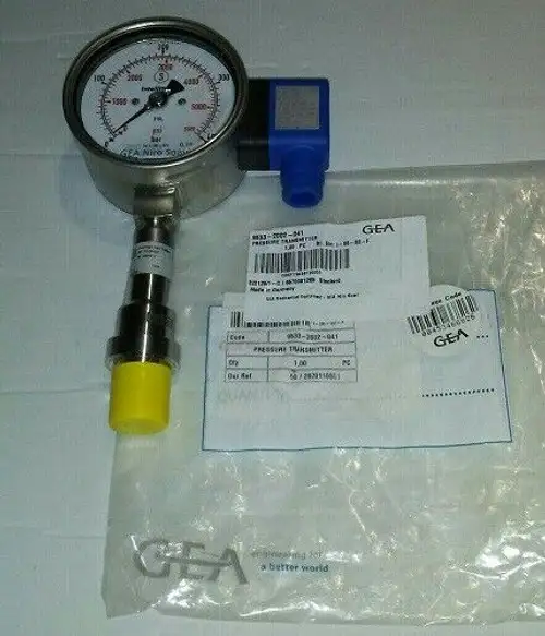 New Gea Niro Soavi Model No. 9533-2002-041 Pressure Transmitter