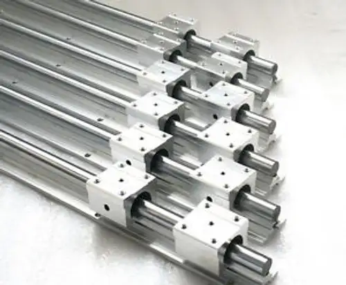 6Pcs Sbr12-256/1065/1355Mm Fully Supported Linear Rail Shaft Rod+12Pcs Sbr12Uu
