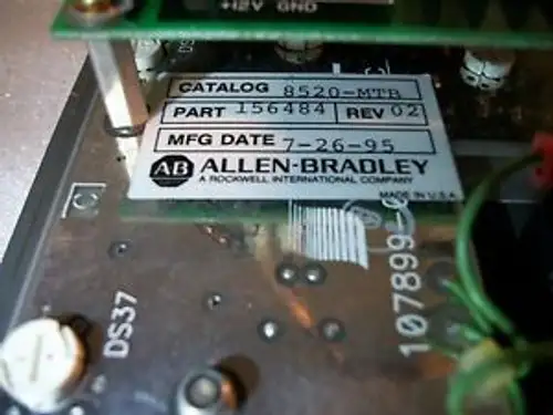 Allen Bradley Operator Station Push Button Panel 8520-Mtb 156484 Rev 2