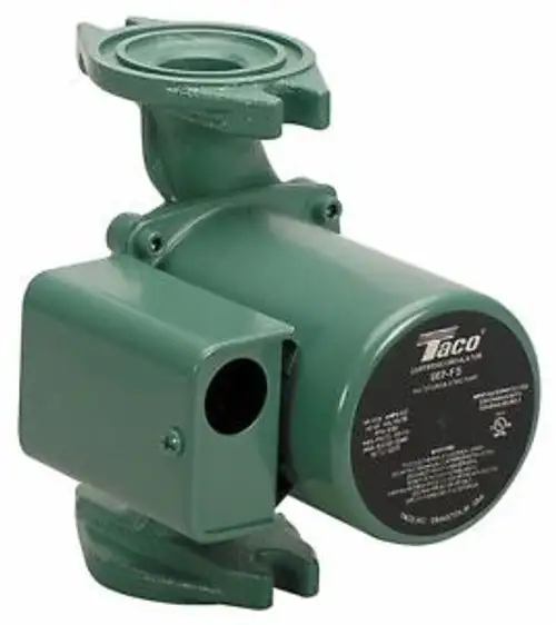 Taco 1/25 HP Cast Iron In Line Wet Rotor Hydronic Circulating Pump 007-F5