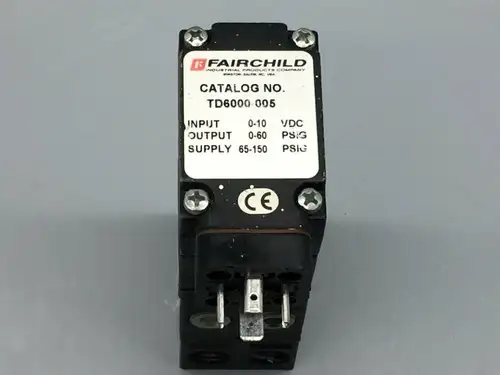 Fairchild T6000 Series Electro-Pneumatic I/P E/P Transducer Pn# Td6000-005