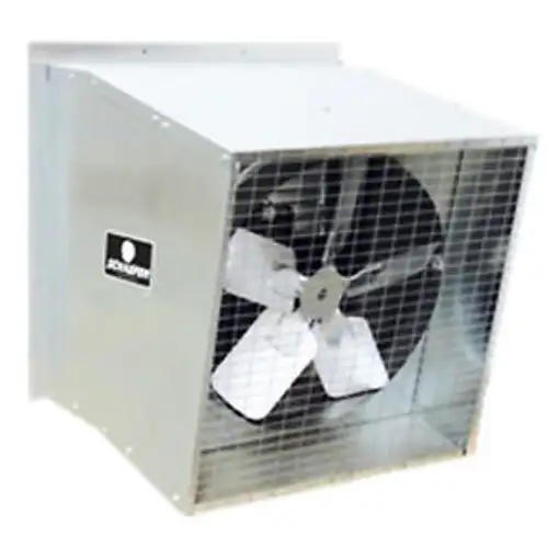 Schaefer 545S112G 27100 CFM 1.5 HP 54-Inch Belt Drive Slant Wall Exhaust Fan